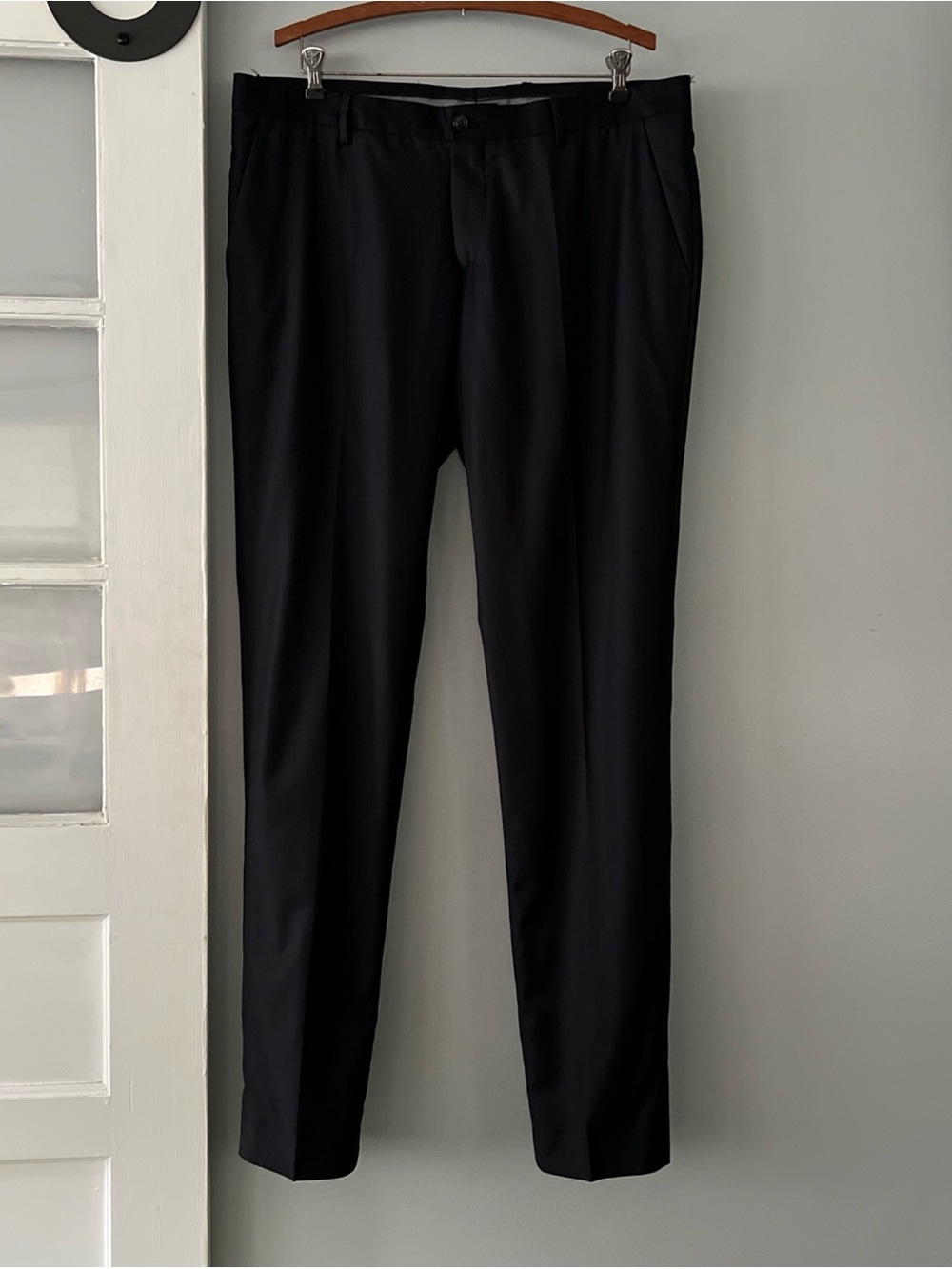 Giorgio ARMANI Black Label Black Dress Pants Wool Cashmere Men’s 56 Italy Made
